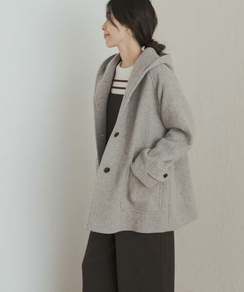 URBAN RESEARCH DOORS / アーバンリサーチ ドアーズ その他アウター | エアリーウールフードコート | 詳細17