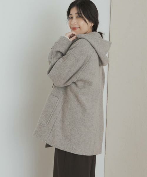 URBAN RESEARCH DOORS / アーバンリサーチ ドアーズ その他アウター | エアリーウールフードコート | 詳細18