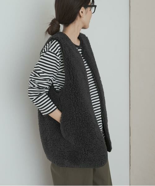 URBAN RESEARCH DOORS / アーバンリサーチ ドアーズ その他アウター | リバーシブルボアベスト | 詳細5