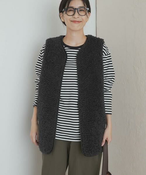 URBAN RESEARCH DOORS / アーバンリサーチ ドアーズ その他アウター | リバーシブルボアベスト | 詳細6