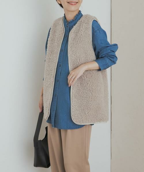 URBAN RESEARCH DOORS / アーバンリサーチ ドアーズ その他アウター | リバーシブルボアベスト | 詳細22