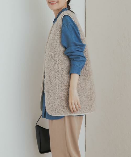 URBAN RESEARCH DOORS / アーバンリサーチ ドアーズ その他アウター | リバーシブルボアベスト | 詳細23