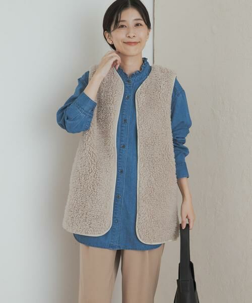 URBAN RESEARCH DOORS / アーバンリサーチ ドアーズ その他アウター | リバーシブルボアベスト | 詳細25