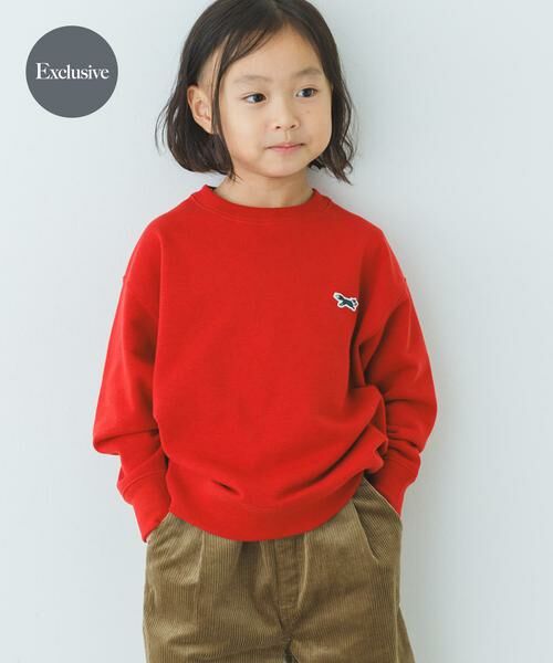 URBAN RESEARCH DOORS/アーバンリサーチ ドアーズ 『親子リンク』『別注』PENNEYS×DOORS THE FOX裏毛CNスウェット(KIDS) レッド 105