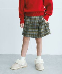 URBAN RESEARCH DOORS / アーバンリサーチ ドアーズ パンツ | 『WEB/一部店舗限定サイズ』チェックラップキュロット(KIDS)