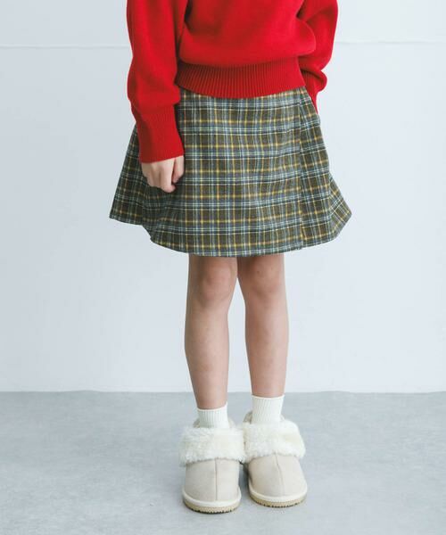 URBAN RESEARCH DOORS / アーバンリサーチ ドアーズ パンツ | 『WEB/一部店舗限定サイズ』チェックラップキュロット(KIDS) | 詳細1