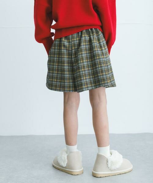 URBAN RESEARCH DOORS / アーバンリサーチ ドアーズ パンツ | 『WEB/一部店舗限定サイズ』チェックラップキュロット(KIDS) | 詳細2