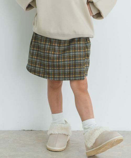 URBAN RESEARCH DOORS / アーバンリサーチ ドアーズ パンツ | 『WEB/一部店舗限定サイズ』チェックラップキュロット(KIDS) | 詳細7