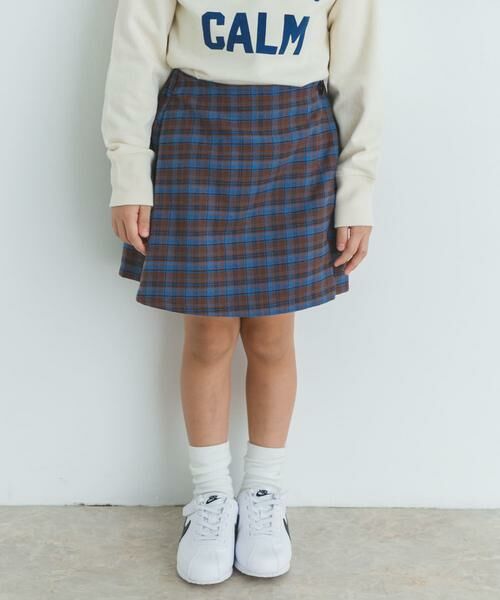 URBAN RESEARCH DOORS / アーバンリサーチ ドアーズ パンツ | 『WEB/一部店舗限定サイズ』チェックラップキュロット(KIDS) | 詳細15