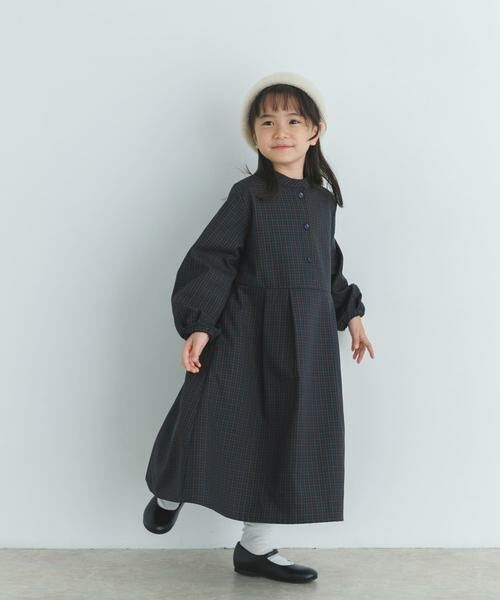 URBAN RESEARCH DOORS / アーバンリサーチ ドアーズ ワンピース | 『親子リンク』『UR TECH』チェック柄ワンピース(KIDS) | 詳細21