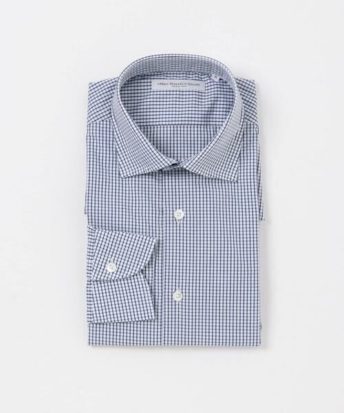 URBAN RESEARCH DOORS / アーバンリサーチ ドアーズ シャツ・ブラウス | 『イージーケア』LIFE STYLE TAILOR セミワイドチェックシャツ(ブルー系その他)