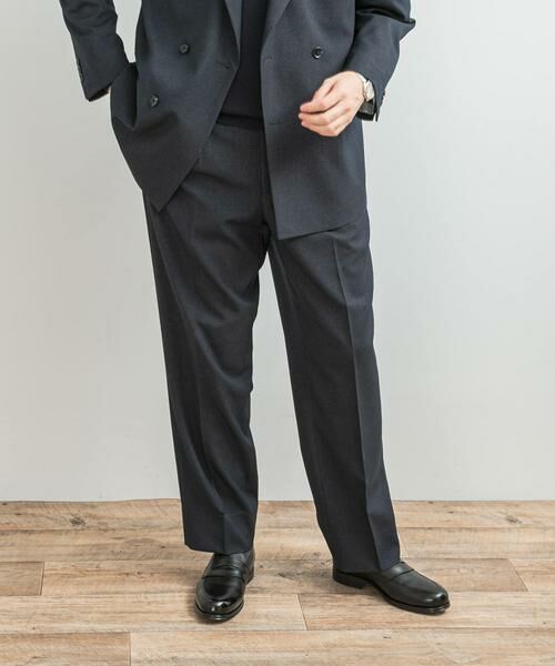 URBAN RESEARCH DOORS / アーバンリサーチ ドアーズ スラックス・ドレスパンツ | LIFE STYLE TAILOR　ピンヘッドツイルストレッチ2タックパンツ | 詳細1
