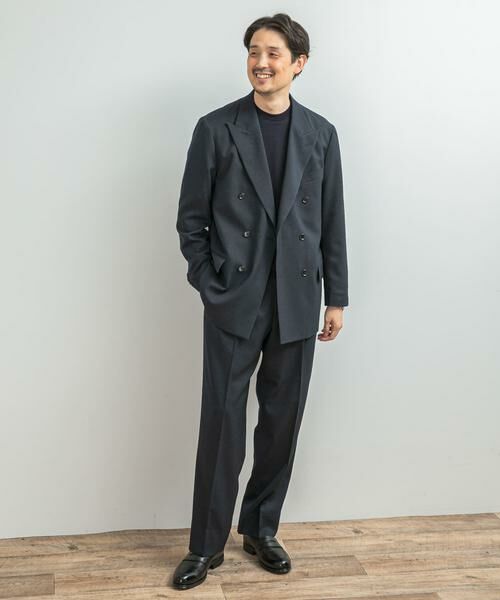URBAN RESEARCH DOORS / アーバンリサーチ ドアーズ スラックス・ドレスパンツ | LIFE STYLE TAILOR　ピンヘッドツイルストレッチ2タックパンツ | 詳細4