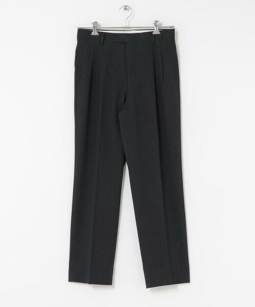 URBAN RESEARCH DOORS/アーバンリサーチ ドアーズ LIFE STYLE TAILOR ピンヘッドツイルストレッチ2タックパンツ チャコールグレー M URBAN RESEARCH DOORS/アーバンリサーチ ドアーズ LIFE STYLE TAILOR ピンヘッドツイルストレッチ2タックパンツ チャコールグレー M