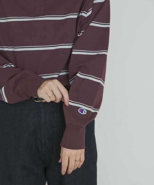 URBAN RESEARCH DOORS / アーバンリサーチ ドアーズ Tシャツ | Champion　LONGSLEEVE BORDER POLO | 詳細3