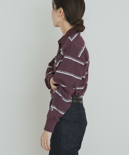 URBAN RESEARCH DOORS / アーバンリサーチ ドアーズ Tシャツ | Champion　LONGSLEEVE BORDER POLO | 詳細4