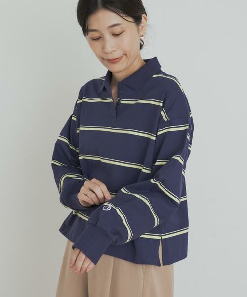 URBAN RESEARCH DOORS / アーバンリサーチ ドアーズ Tシャツ | Champion　LONGSLEEVE BORDER POLO | 詳細12