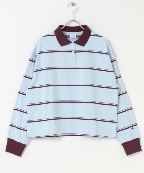 URBAN RESEARCH DOORS/アーバンリサーチ ドアーズ Champion LONGSLEEVE BORDER POLO ライトブルー M URBAN RESEARCH DOORS/アーバンリサーチ ドアーズ Champion LONGSLEEVE BORDER POLO ライトブルー M