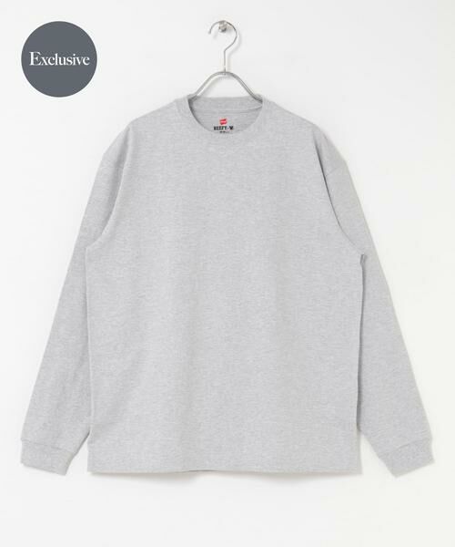 URBAN RESEARCH DOORS/アーバンリサーチ ドアーズ 『別注』HANES×DOORS BEEFY-T DOORS FIT LONG-SLEEVE グレー S URBAN RESEARCH DOORS/アーバンリサーチ ドアーズ 『別注』HANES×DOORS BEEFY-T DOORS FIT LONG-SLEEVE グレー S