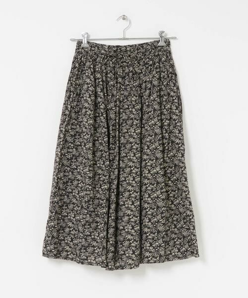 URBAN RESEARCH DOORS/アーバンリサーチ ドアーズ SOIL FLOWER GATHERED SKIRT ブラック系その他 1