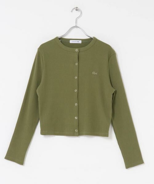URBAN RESEARCH DOORS / アーバンリサーチ ドアーズ カーディガン・ボレロ | LACOSTE　リブジャージカーディガン | 詳細1