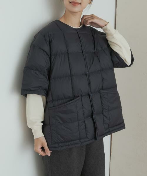 URBAN RESEARCH DOORS / アーバンリサーチ ドアーズ ダウンジャケット・ベスト | 『別注』TAION×DOORS　ショートスリーブAラインライトダウン | 詳細3
