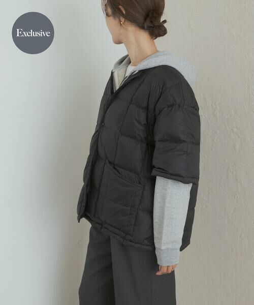 URBAN RESEARCH DOORS/アーバンリサーチ ドアーズ 『別注』TAION×DOORS ショートスリーブAラインライトダウン ブラック one URBAN RESEARCH DOORS/アーバンリサーチ ドアーズ 『別注』TAION×DOORS ショートスリーブAラインライトダウン ブラック one