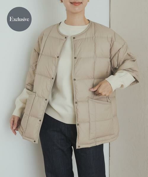 URBAN RESEARCH DOORS/アーバンリサーチ ドアーズ 『別注』TAION×DOORS ショートスリーブAラインライトダウン ベージュ one