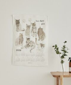 URBAN RESEARCH DOORS / アーバンリサーチ ドアーズ インテリア・インテリア雑貨 | 『WEB限定』2026 リネンカレンダー グレーの猫たち いろいろ