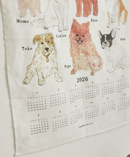 URBAN RESEARCH DOORS / アーバンリサーチ ドアーズ インテリア・インテリア雑貨 | 『WEB限定』2026 リネンカレンダー わんちゃんたち | 詳細1