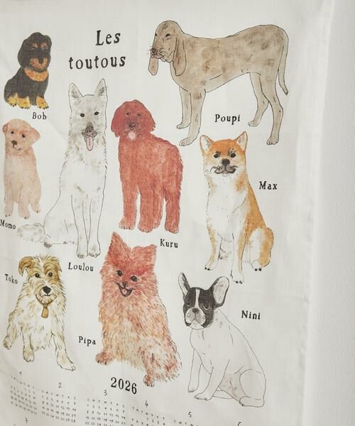 URBAN RESEARCH DOORS / アーバンリサーチ ドアーズ インテリア・インテリア雑貨 | 『WEB限定』2026 リネンカレンダー わんちゃんたち | 詳細3