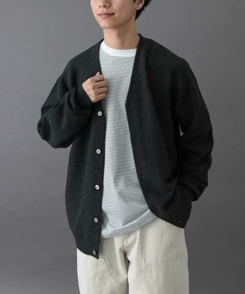 URBAN RESEARCH DOORS / アーバンリサーチ ドアーズ カーディガン・ボレロ | FORK&SPOON　PROVORONE Vネックカーディガン | 詳細17