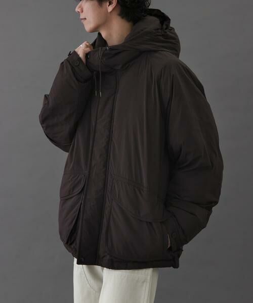 URBAN RESEARCH DOORS/アーバンリサーチ ドアーズ FORK & SPOON SORONAフーディーブルゾン ブラウン 4