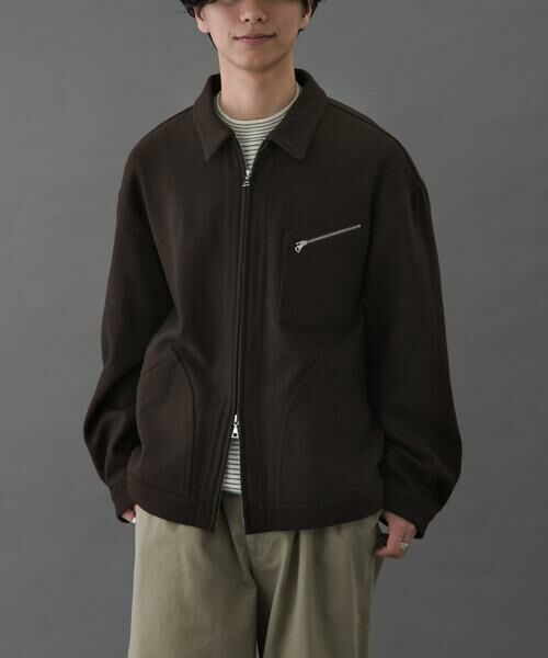 URBAN RESEARCH DOORS/アーバンリサーチ ドアーズ FORK & SPOON ウールショートブルゾン ブラウン 5