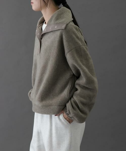 URBAN RESEARCH DOORS / アーバンリサーチ ドアーズ その他トップス | FORK&SPOON　スナップタートルフリースプルオーバー | 詳細2