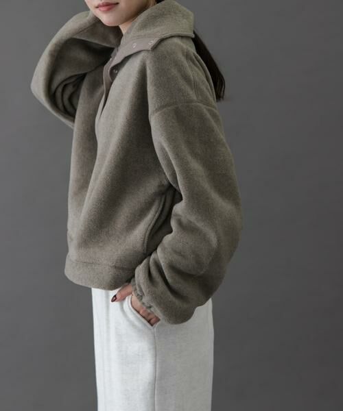 URBAN RESEARCH DOORS / アーバンリサーチ ドアーズ その他トップス | FORK&SPOON　スナップタートルフリースプルオーバー | 詳細3