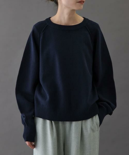 URBAN RESEARCH DOORS/アーバンリサーチ ドアーズ FORK & SPOON ラグランニットプルオーバー ネイビー 1 URBAN RESEARCH DOORS/アーバンリサーチ ドアーズ FORK & SPOON ラグランニットプルオーバー ネイビー 1