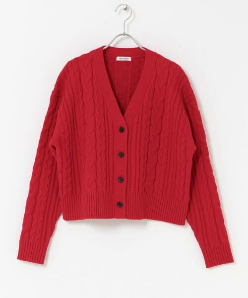 URBAN RESEARCH DOORS / アーバンリサーチ ドアーズ カーディガン・ボレロ | FORK&SPOON　ケーブルVネックカーディガン | 詳細7