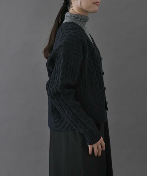 URBAN RESEARCH DOORS / アーバンリサーチ ドアーズ カーディガン・ボレロ | FORK&SPOON　ケーブルVネックカーディガン | 詳細14