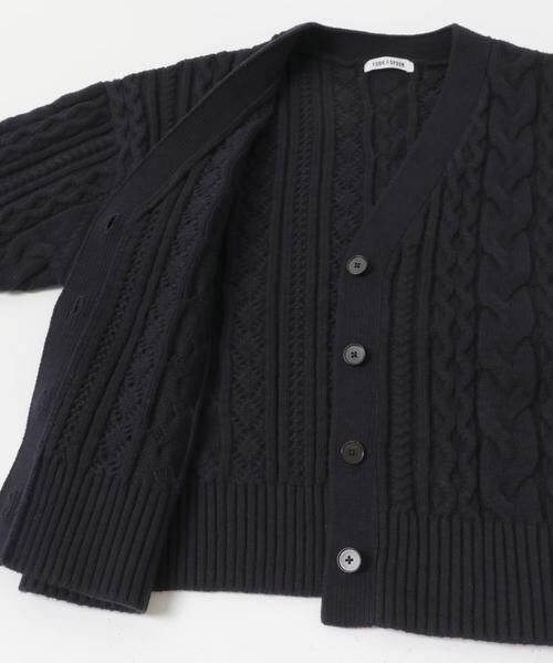 URBAN RESEARCH DOORS / アーバンリサーチ ドアーズ カーディガン・ボレロ | FORK&SPOON　ケーブルVネックカーディガン | 詳細17