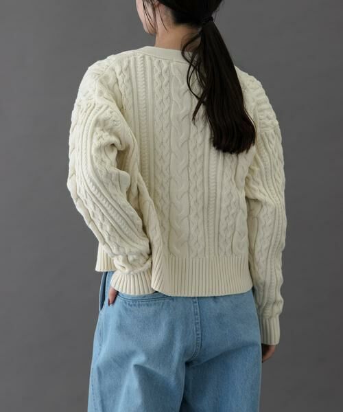 URBAN RESEARCH DOORS / アーバンリサーチ ドアーズ カーディガン・ボレロ | FORK&SPOON　ケーブルVネックカーディガン | 詳細26