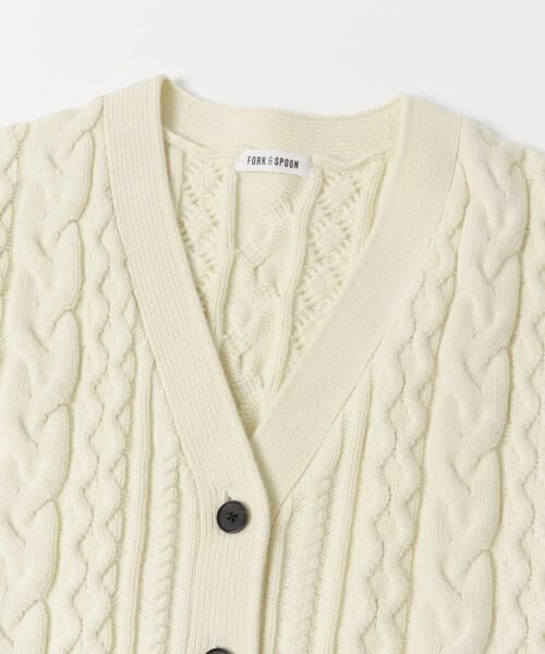 URBAN RESEARCH DOORS / アーバンリサーチ ドアーズ カーディガン・ボレロ | FORK&SPOON　ケーブルVネックカーディガン | 詳細30