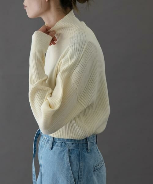 URBAN RESEARCH DOORS / アーバンリサーチ ドアーズ ニット・セーター | FORK&SPOON　ワイドリブハイネックニット | 詳細15