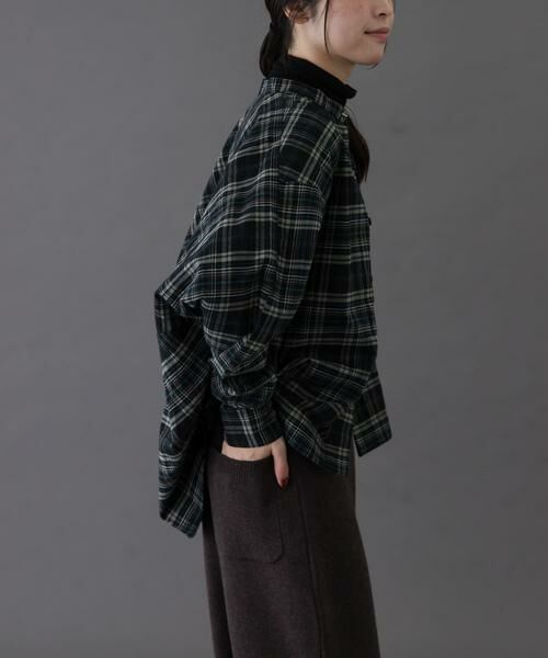 URBAN RESEARCH DOORS / アーバンリサーチ ドアーズ シャツ・ブラウス | FORK&SPOON　ブラッシュドチェックシャツ | 詳細4