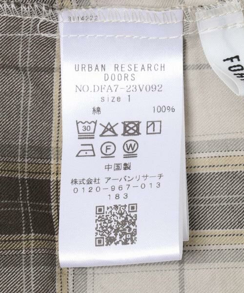 URBAN RESEARCH DOORS / アーバンリサーチ ドアーズ シャツ・ブラウス | FORK&SPOON　ブラッシュドチェックシャツ | 詳細23