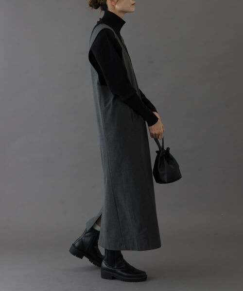 URBAN RESEARCH DOORS / アーバンリサーチ ドアーズ ワンピース | FORK&SPOON　ウールライクジャンパースカート | 詳細13