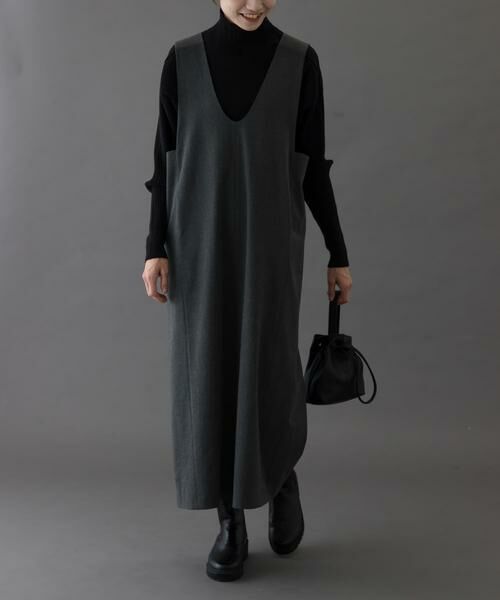URBAN RESEARCH DOORS / アーバンリサーチ ドアーズ ワンピース | FORK&SPOON　ウールライクジャンパースカート | 詳細14