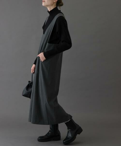 URBAN RESEARCH DOORS / アーバンリサーチ ドアーズ ワンピース | FORK&SPOON　ウールライクジャンパースカート | 詳細17