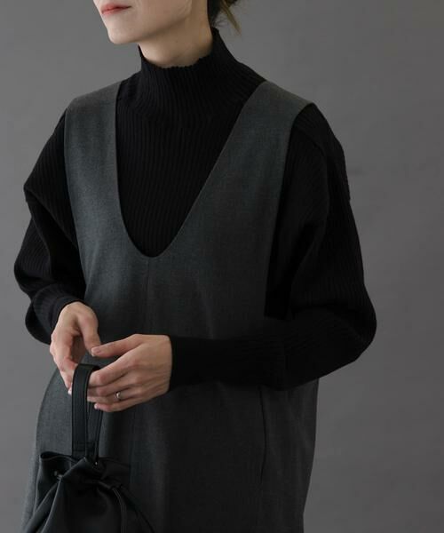 URBAN RESEARCH DOORS / アーバンリサーチ ドアーズ ワンピース | FORK&SPOON　ウールライクジャンパースカート | 詳細19