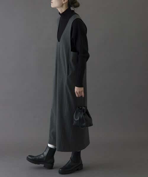 URBAN RESEARCH DOORS/アーバンリサーチ ドアーズ FORK & SPOON ウールライクジャンパースカート グレー系その他 2 URBAN RESEARCH DOORS/アーバンリサーチ ドアーズ FORK & SPOON ウールライクジャンパースカート グレー系その他 2